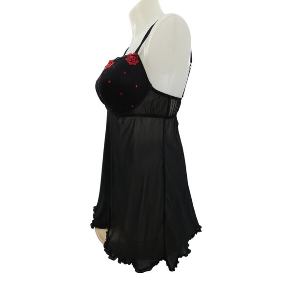 Morgan Taylor Rose Mesh Lingerie 2X | Whimsigoth Romantic Boudoir Alt Style - Picture 5 of 8